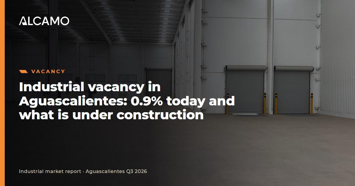 Industrial vacancy in Aguascalientes: 0.9% today and what is under construction